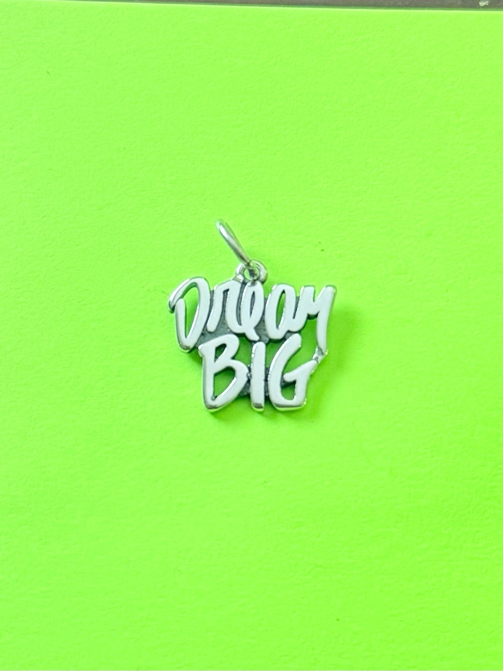 James Avery Silver "Dream BIG" Script Pendant Charm - Silver